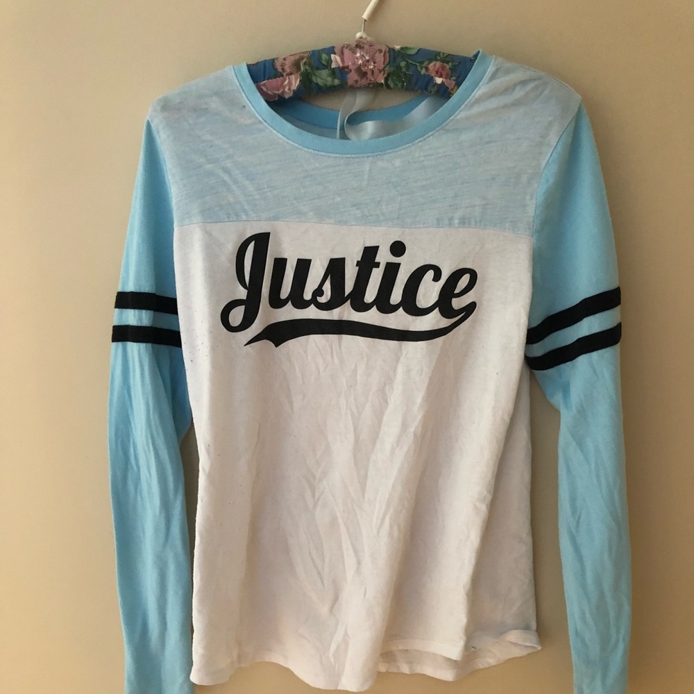 Long Sleeve Light Blue Top